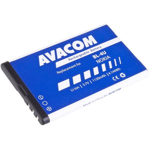 Batéria Avacom pro Nokia 5530, CK300, E66, E75, 5730 Li-ion 3,7V 1120mAh (náhrada BL-4U) - neoriginální