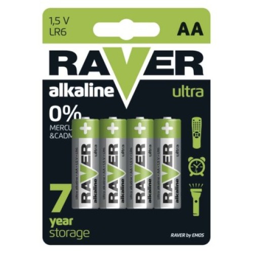 Alkalická batéria RAVER LR6 (AA)