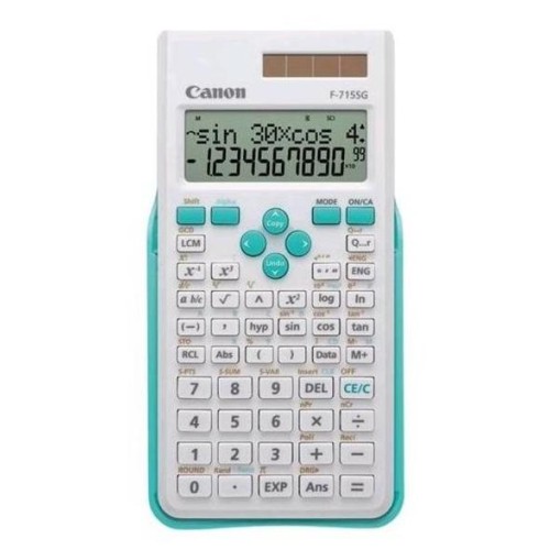 vedecká kalkulačka CANON F-715SG bielo/modrá, 250 vedeckých a štatistických funkcií