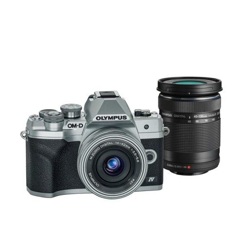 Digitálny fotoaparát Olympus E-M10 Mark IV 1442 EZ + 40-150mm II R Pancake double zoom kit silver/silver/silver