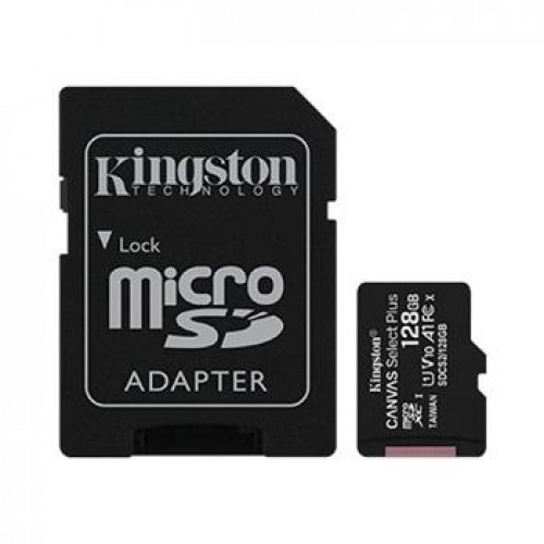 Pamäťová karta Kingston Canvas Select Plus microSDXC 128GB Class 10 UHS-I 100/10 MB/s (+ adaptér)