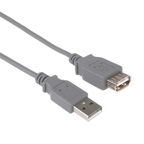 Kábel USB 2.0 A-A, 1 m, predlžovací, šedá