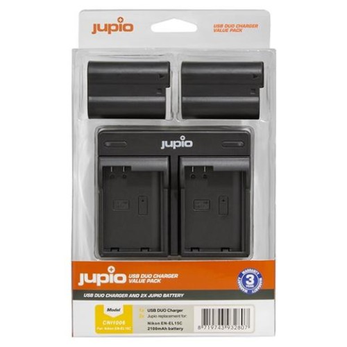Set Jupio 2ks batérií EN-EL15C a duálnej nabíjačky pre Nikon