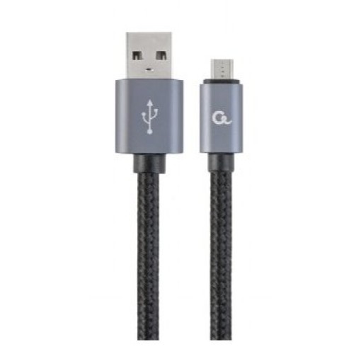 textilný kábel z USB na micro USB, 1,8m, čierny, CABLEXPERT