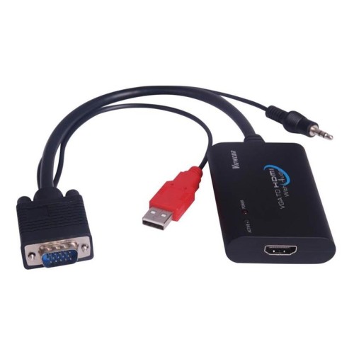 Redukcia VGA+audio elektronický konvertor na rozhraní HDMI