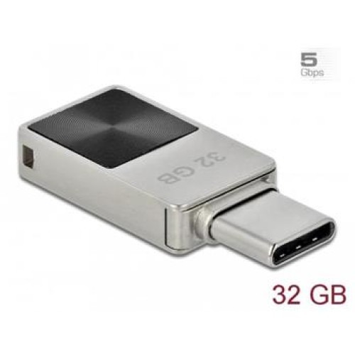 Delock Mini Flash disk USB 3.2 Gen 1, USB-C™, 32 GB - kovový kryt