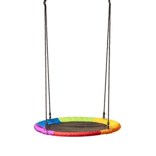 Hračka Woody Hojdací kruh (priemer 100cm), dúhový