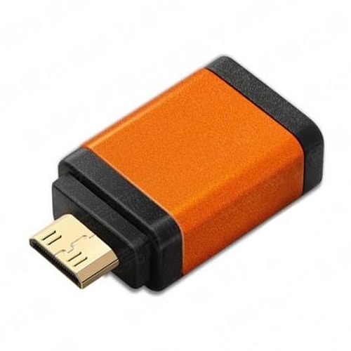 Redukcia HDMI Typ A samice - mini HDMI Typ C samec oranžová