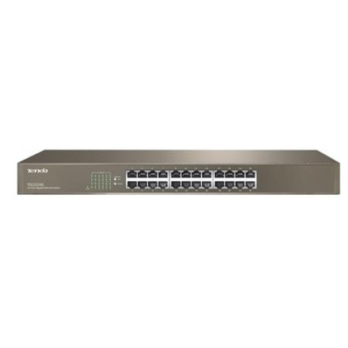 Tenda TEG1024G - 24-port Gigabit Ethernet Switch, 10/100/1000 Mbps, Fanless, Rackmount, Kov