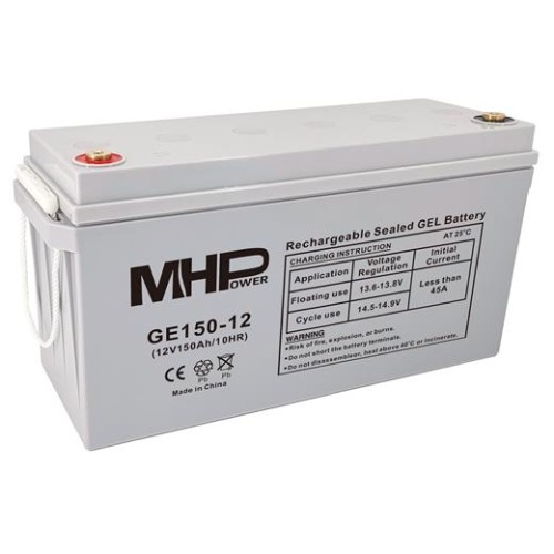 Batéria MHPower GE150-12 GEL, 12V/150Ah, T3-M8, Deep Cycle