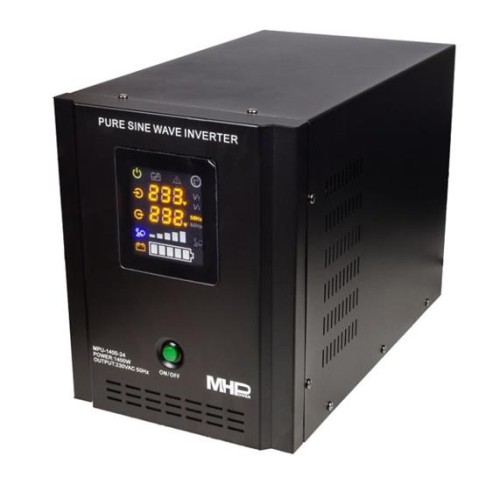 Napäťový menič MHPower MPU-1400-24 24V/230V, 1400W, funkce UPS, čistý sinus