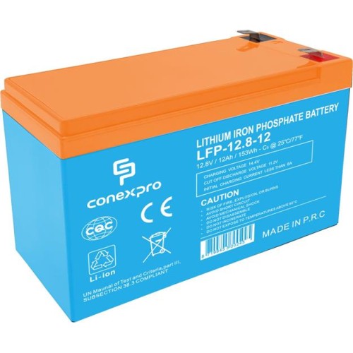 Batéria Conexpro LFP-12.8-12 LiFePO4, 12V/12Ah, F2, Bluetooth