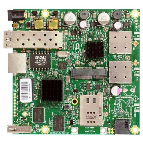 RouterBoard Mikrotik RB922UAGS-5HPacD 802.11ac 2x2 two chain, RouterOS L4, miniPCIe, USB, SFP, SIM, 1xGLAN, 2xMMCX