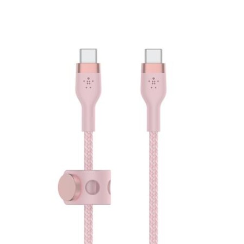 Belkin USB-C na USB-C kabel, 2m, růžový - odolný PRO Flex