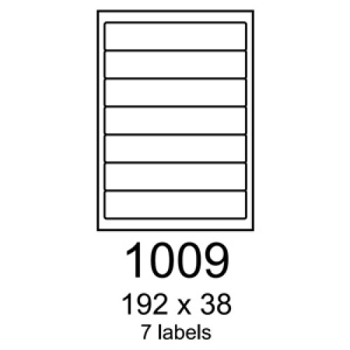 etikety RAYFILM 192x38 univerzálne biele R01001009F (1.000 list./A4)