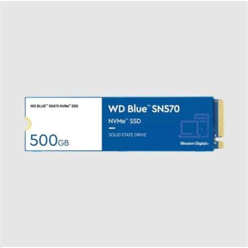 WD BLUE SSD NVMe 500GB PCIe SN 570, Gen3 8 Gb/s, (R:3500, W:2300MB/s)