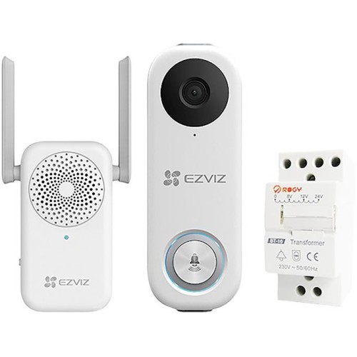 Zvonček Ezviz DB1C kit WiFi, domová s kamerou, vyzváňacia jednotka, trafo