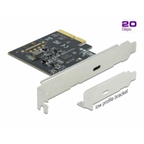 Delock PCI Express x4 Karta na 1 x externí SuperSpeed USB 20 Gbps (USB 3.2 Gen 2x2) USB Type-C™ samice