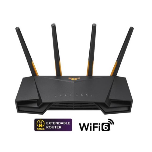 WiFi router Asus TUF-AX3000 V2 WiFi 6, 4x GLan, 1x GWan, USB,  2,4/5GHz, AiMesh