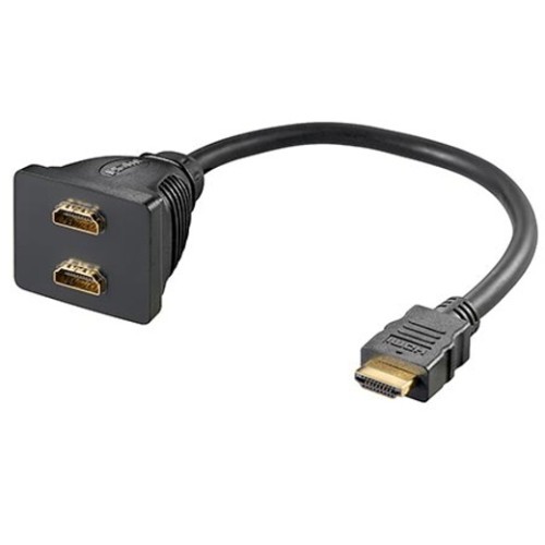 Redukcia HDMI A (M) -> 2x HDMI A (F)