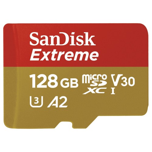 SanDisk Extreme microSDXC 128 GB pre akčné kamery + SD Adapter 170MB/s and 80MB/s, A2 C10 V30 UHS-I U3
