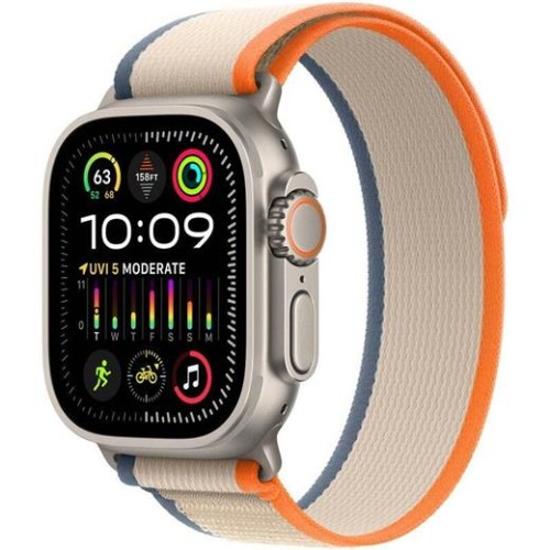 Hodinky Apple Watch Ultra 2 GPS + Cellular, 49mm Titanium Case with Orange/Beige Trail Loop - M/L