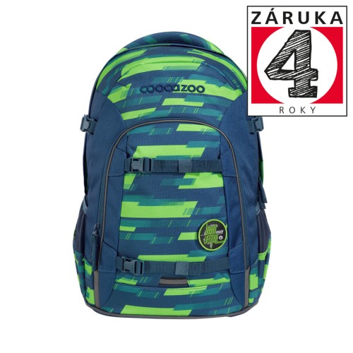 Školský ruksak coocazoo JOKER, Lime Stripe, certifikát AGR