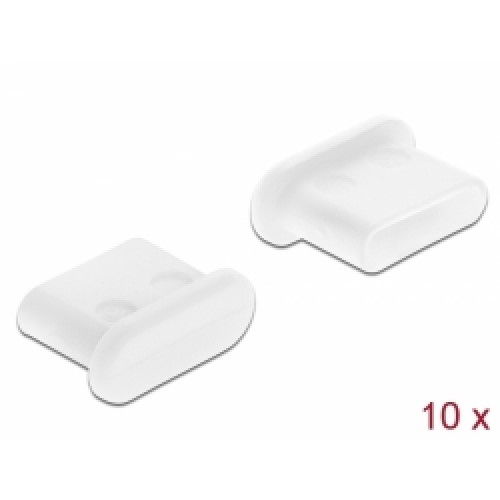 Delock Prachová záslepka pro USB Type-C™ samec 10 kusu bílá