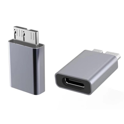Redukcia USB C female - USB3.0 Micro B Male hliníková