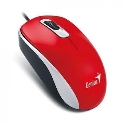 Myš  Genius DX-110 1000 DPI, káblová  USB, červená
