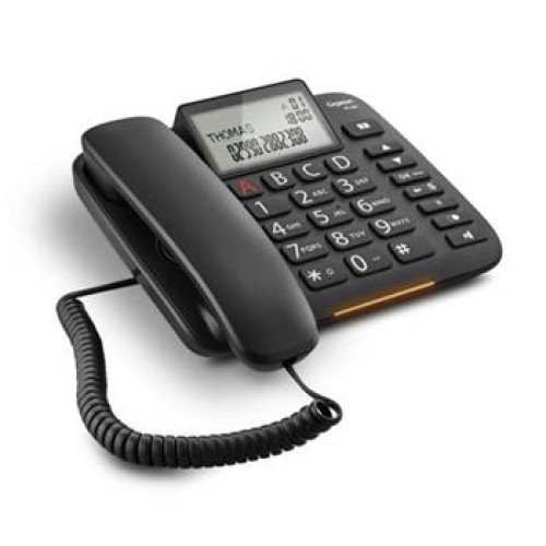 Gigaset DL380 - standardní telefon s displejem, barva černá