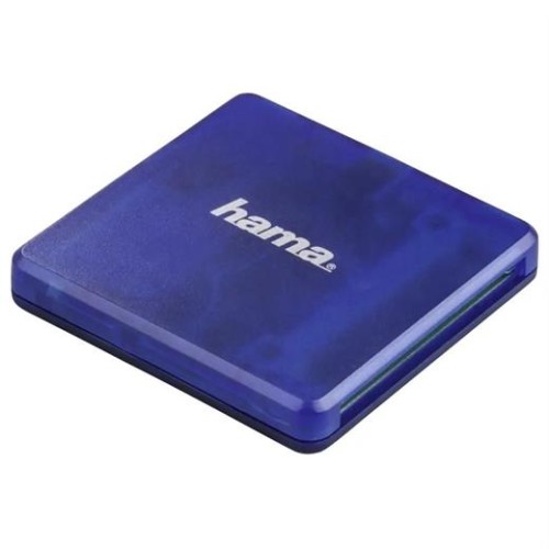 Čítačka kariet Hama multi USB 2.0, SD/microSD/CF, modrá