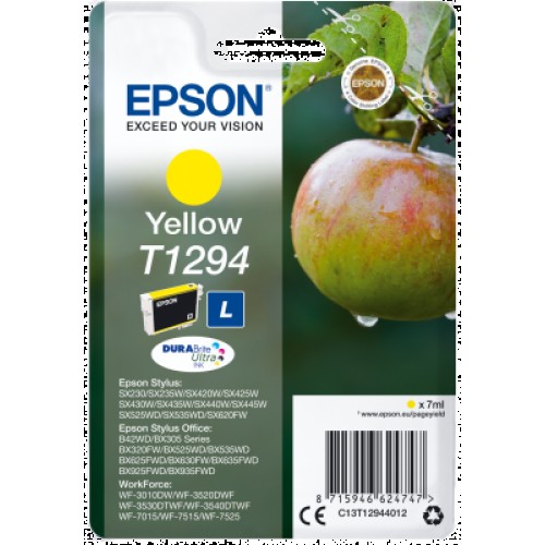 Atrament Epson T1294 žlutý, ink cartridge T1294 (yellow), C13T12944012