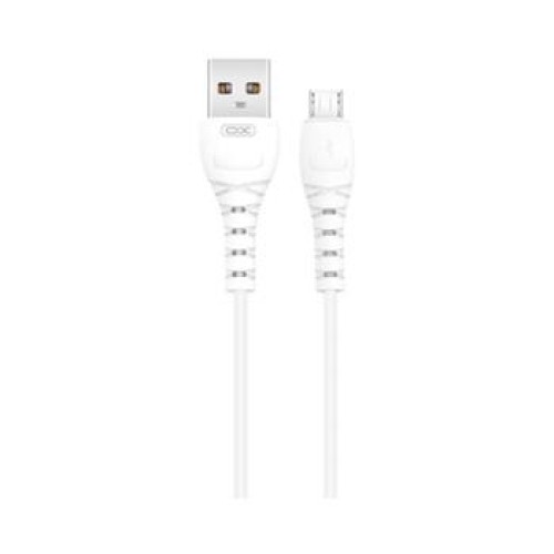 kábel XO NB165 MicroUSB-USB biely (1m 3A)