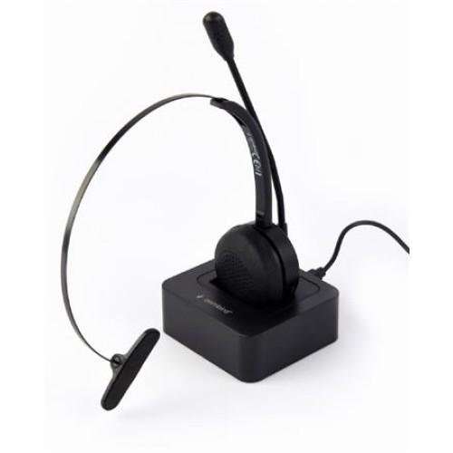 Gembird Sluchátka BTHS-M-01, vhodné pro call centra, mikrofon, Bluetooth, černá