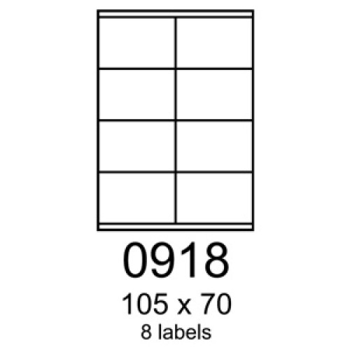 etikety RAYFILM 105x70 univerzálne zelene R01200918F (1.000 list./A4)