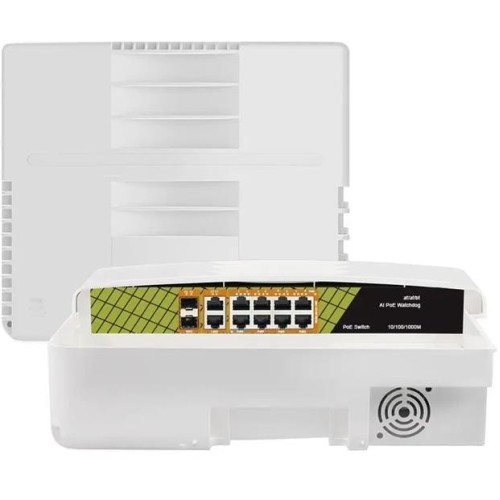 Switch Conexpro GNT-P1012G6-F vonkajší, 2x GLAN, 8x GLAN s PoE, 2x SFP, 120W