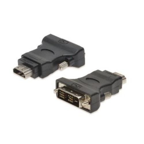 Digitus DVI Adapter, DVI(18+1) - HDMI type A M/F, DVI-D single link, Full HD, bl