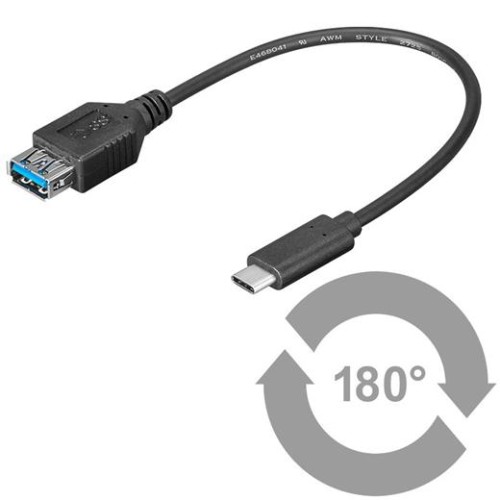 Kábel USB 3.1 konektor C/male - USB 3.0 konektor A/female ,0,2m