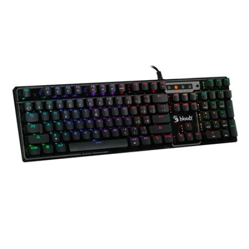 A4tech Bloody B750N mechanická herní klávesnice, podsvícená, Green Switch, USB, CZ, černá