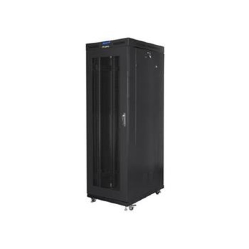 LANBERG Volně stojící skříň 19" 37U/800x1000 LCD síťované dveře černá (RAL9004)   (v rozloženém stavu)