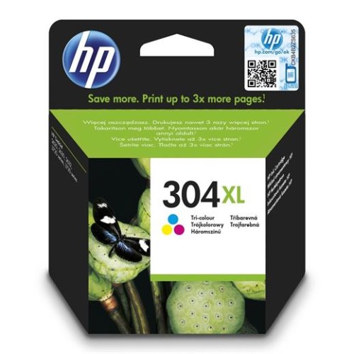 Atrament HP 304XL barevná inkoustová kazeta, N9K07AE
