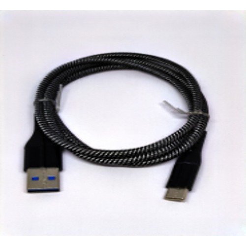 Crono kabel USB 2.0/  USB A samec - USB C, 1,0m, carbon černý high premium
