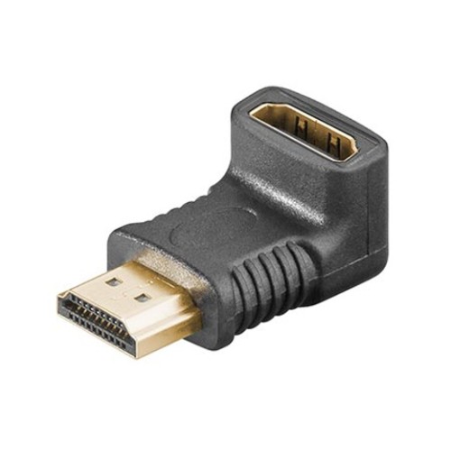 Redukcia HDMI A(M) - HDMI A(F) lomená dolů, zlacené konektory