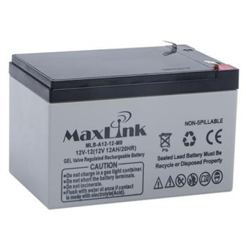 Batéria Maxlink MLB-A12-12 VRLA AGM 12V/12Ah náhrada za RBC4