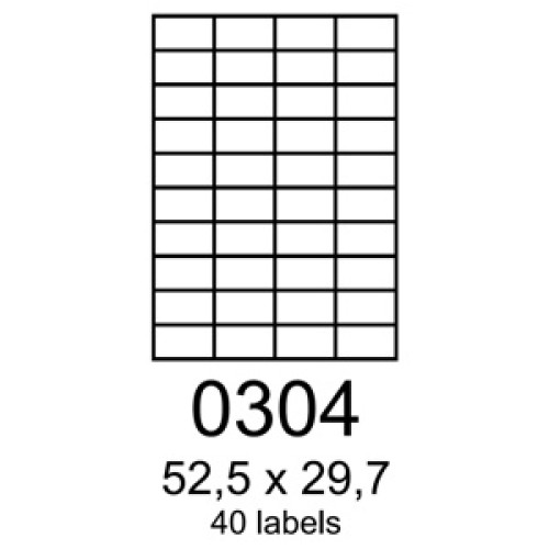 etikety RAYFILM 52,5x29,7 univerzálne biele R01000304F (1.000 list./A4)