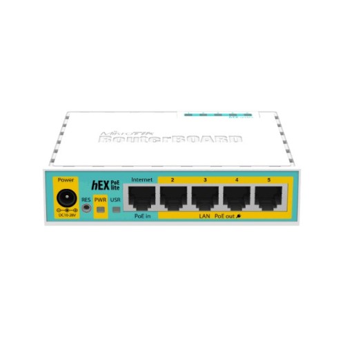 RouterBoard Mikrotik RB750UPr2 hEX PoE lite, 64 MB RAM, 400 MHz, 5x LAN,1x USB, PoE vč. L4