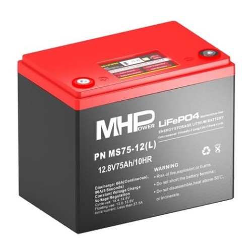 Batéria MHPower MS75-12(L) LiFePO4, 12V/75Ah, LC5-M8