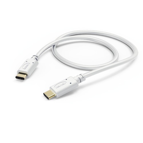 Hama kábel USB-C 2.0 typ C vidlica - C vidlica, 1,5 m, biely