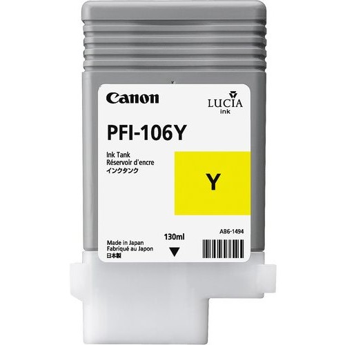 kazeta CANON PFI-106Y Yellow pre iPF 6300/6300s/6350/6400/6400s/6450 (130ml)